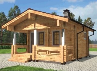 Проекты бань из бруса 2х4